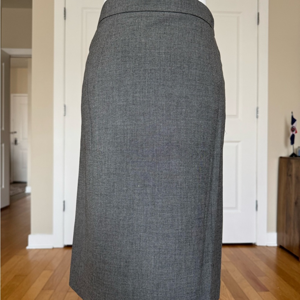 Ann Taylor Grey Tailored Pencil Skirt